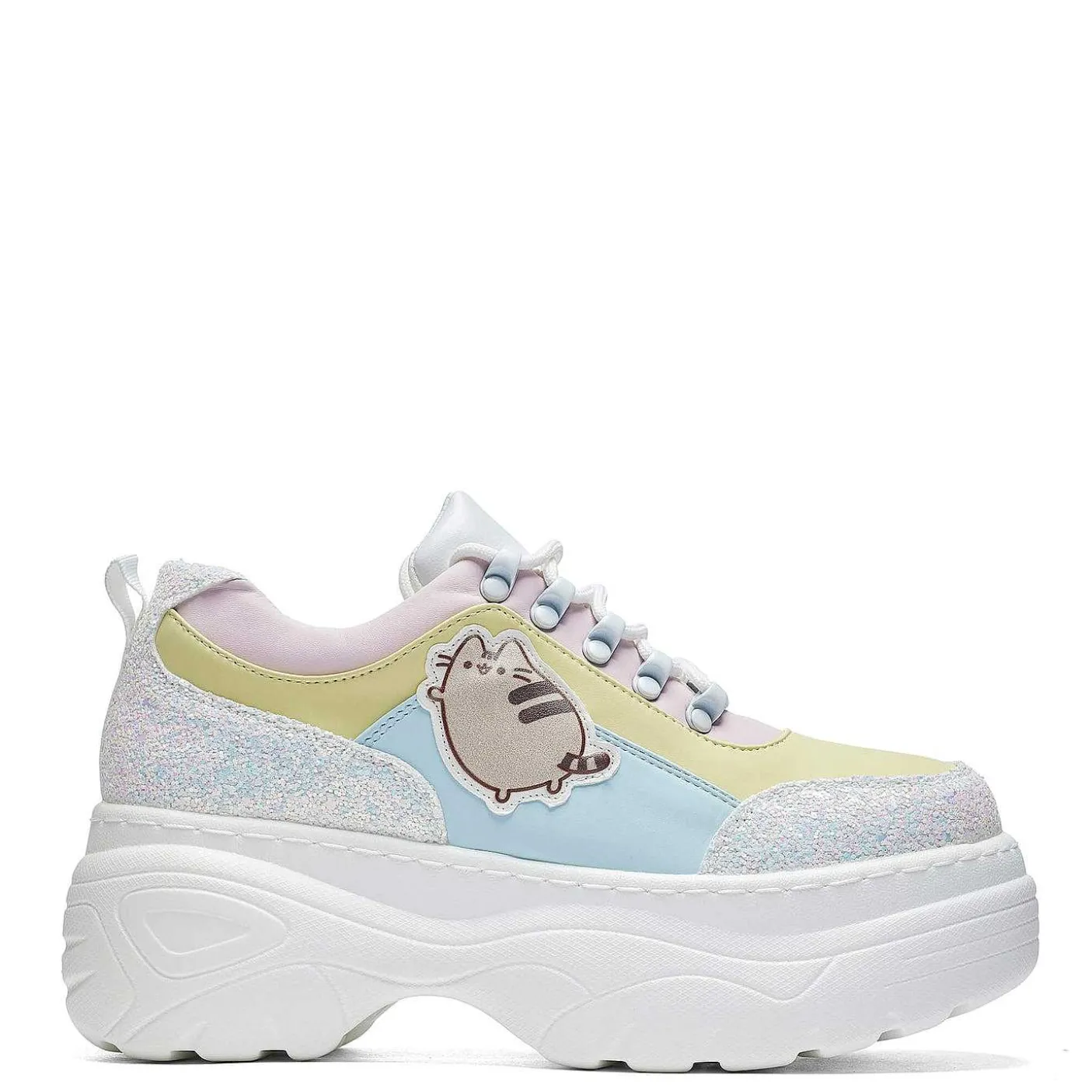 Damskie KOI footwear Sportowi Trenerzy^Brokatowe Buty Na Grubym Obcasie Pusheen Unicorn