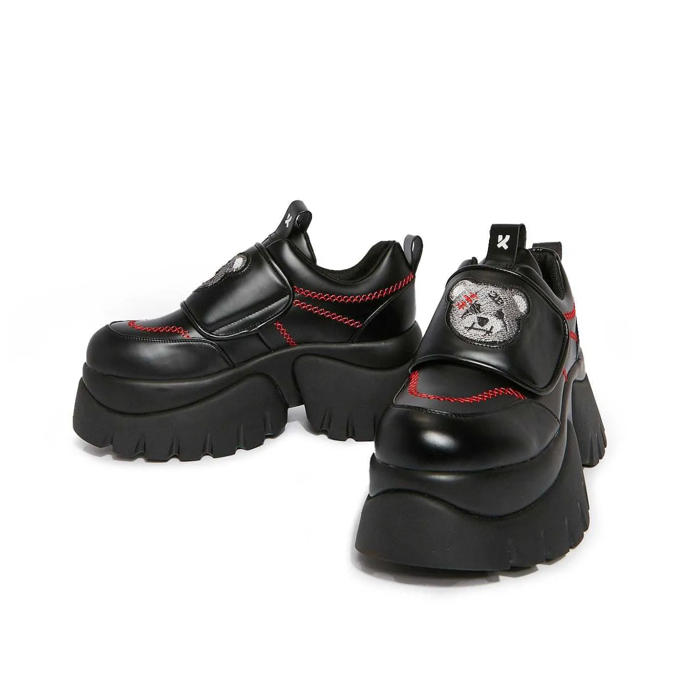 Damskie KOI footwear Czarne Trampki^Czarne Buty Na Platformie Vilun Terror Of Monakuma