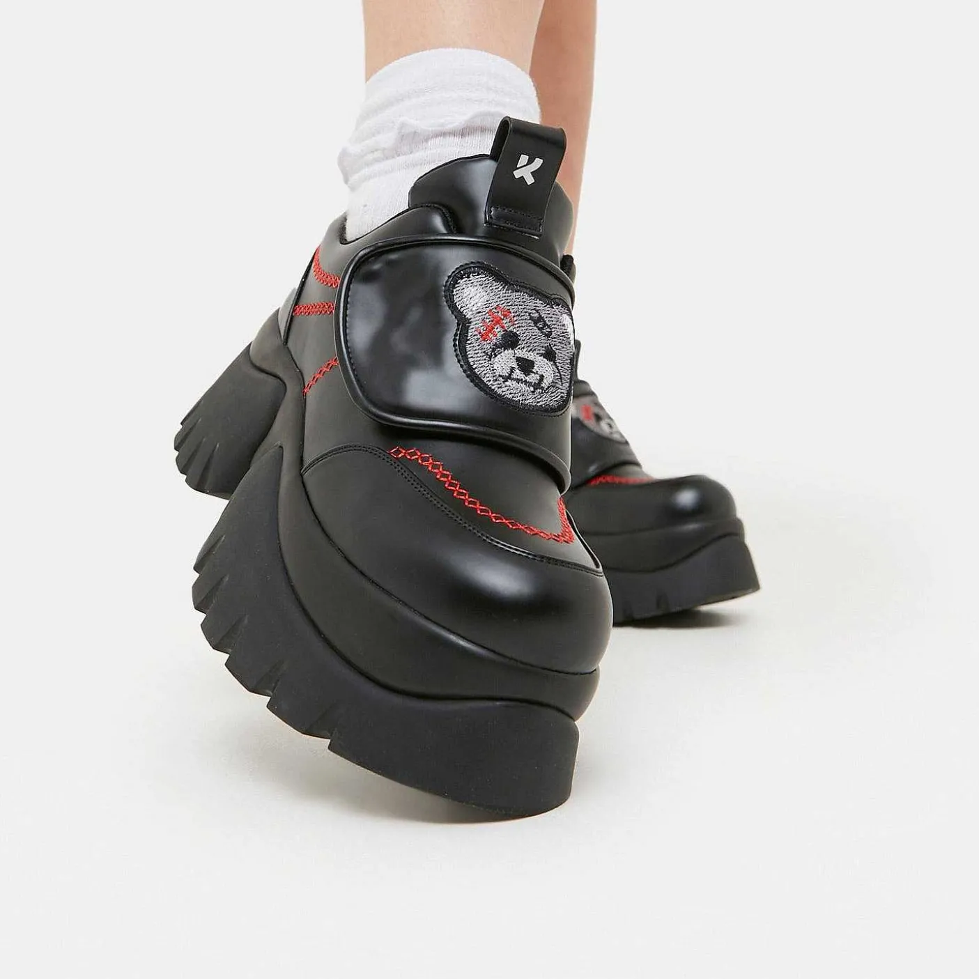 Damskie KOI footwear Czarne Trampki^Czarne Buty Na Platformie Vilun Terror Of Monakuma