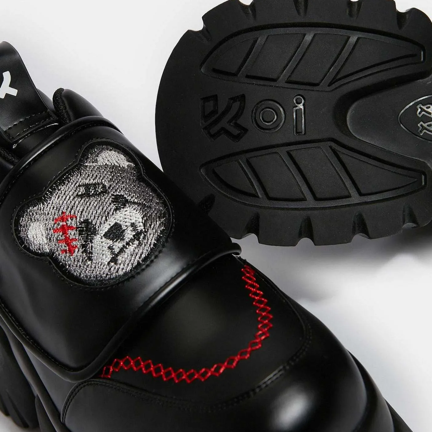 Damskie KOI footwear Czarne Trampki^Czarne Buty Na Platformie Vilun Terror Of Monakuma