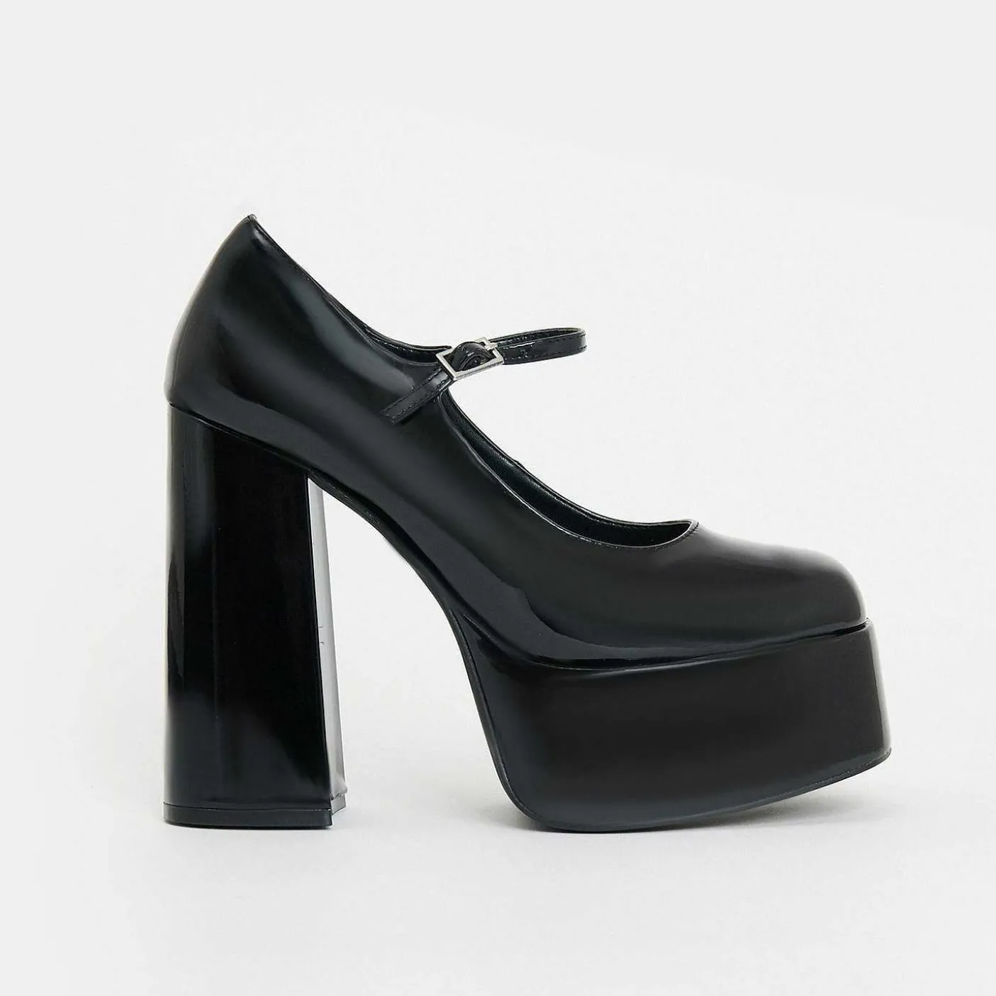 Damskie KOI footwear Szpilki Na Platformie^Czarne Lakierowane Szpilki Na Platformie W Kolorze Darkbloom