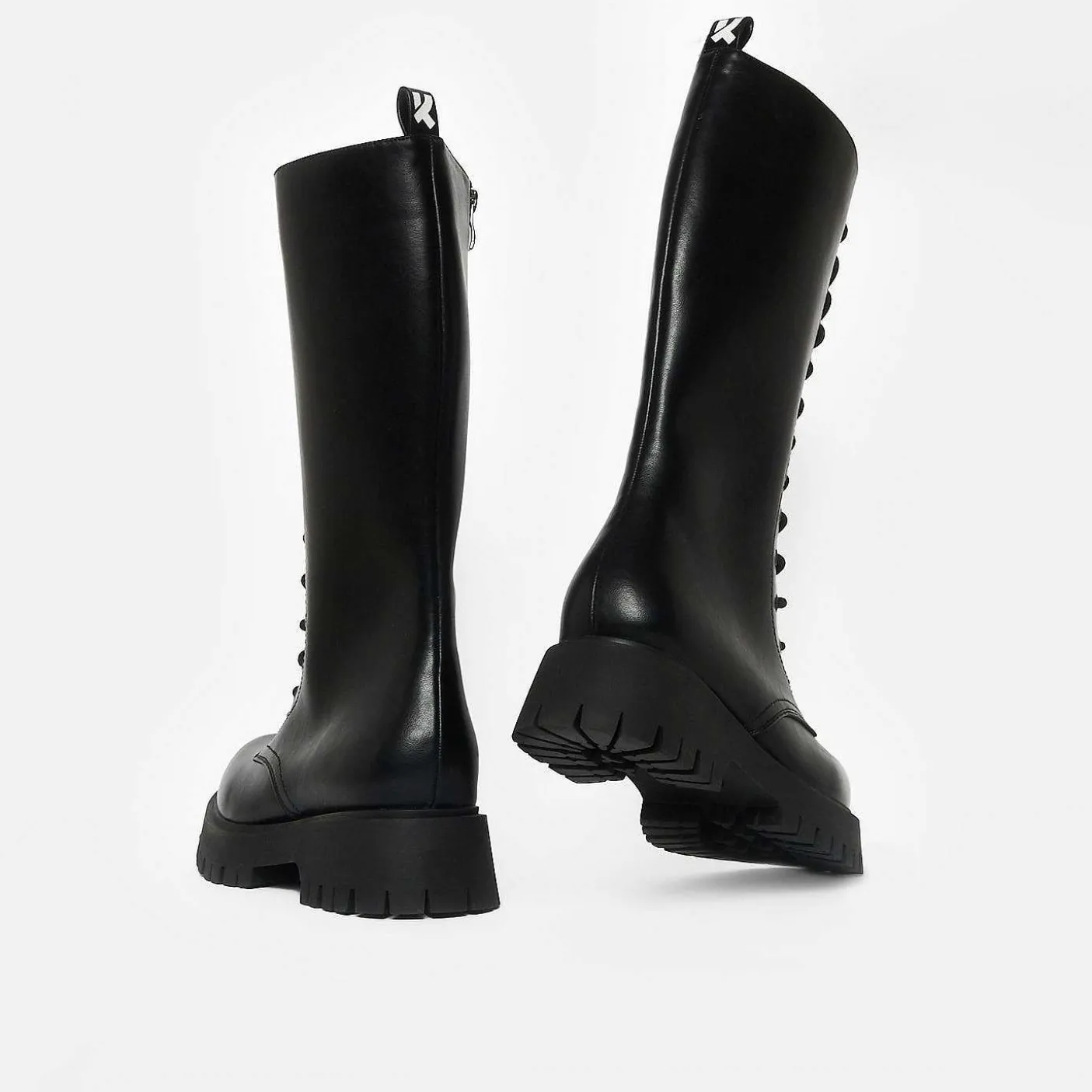 czarne_sznurowane_dlugie_buty_deltora_2.webp Damskie KOI footwear Buty Platformowe^Czarne, Sznurowane, Dlugie Buty Deltora