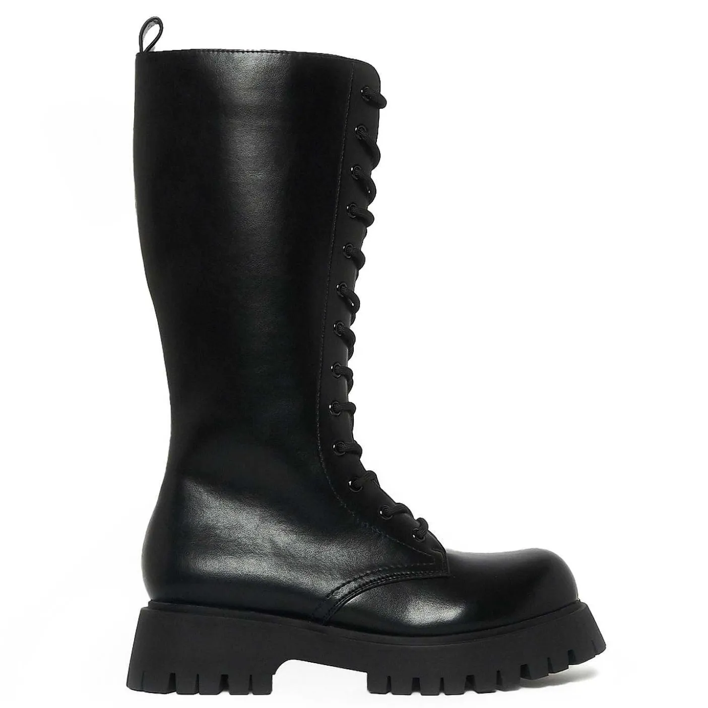 czarne_sznurowane_dlugie_buty_deltora_3.webp Damskie KOI footwear Buty Platformowe^Czarne, Sznurowane, Dlugie Buty Deltora