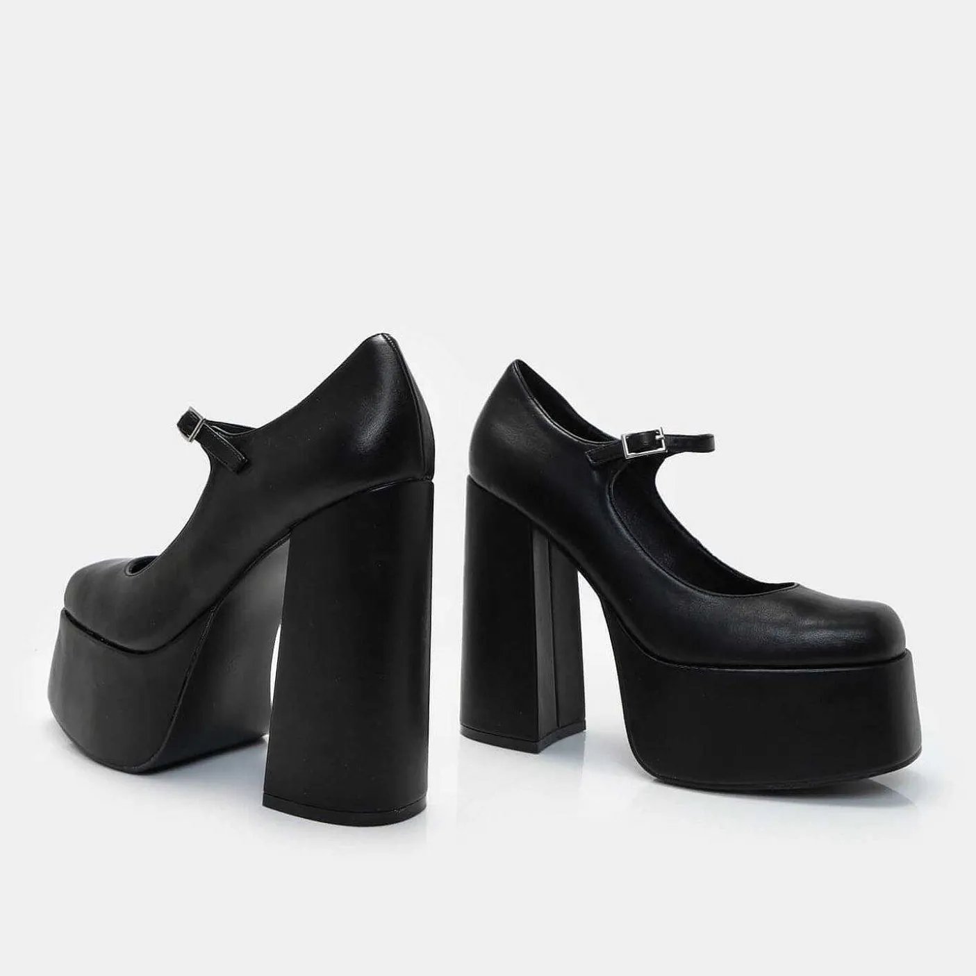 Damskie KOI footwear Szpilki Na Platformie^Czarne Szpilki Na Platformie W Kolorze Ciemnego Kwiatu