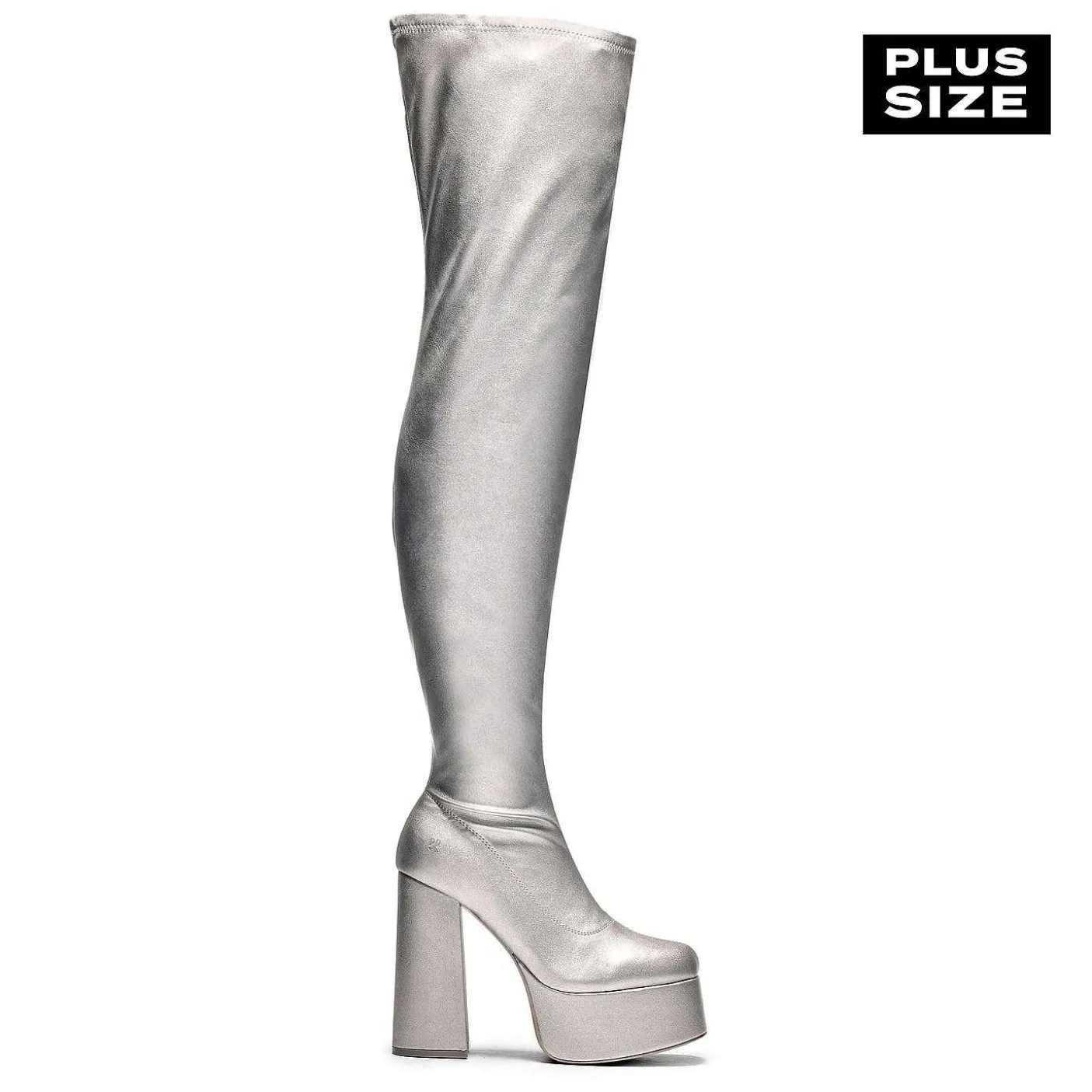 kozaki_za_kolano_the_redemption_plus_size__srebrne_3-1.webp Damskie KOI footwear Buty Platformowe^Kozaki Za Kolano The Redemption Plus Size - Srebrne