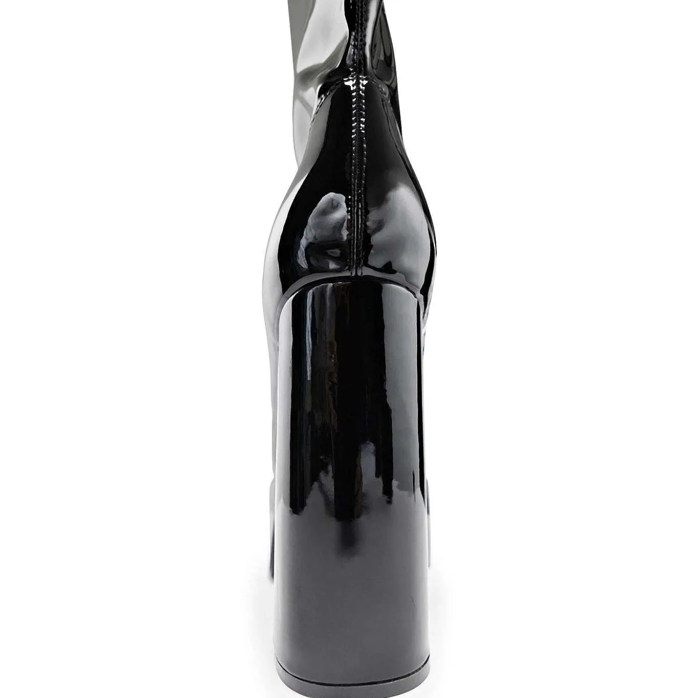 Męskie KOI footwear Czarne Buty^Męskie Czarne Buty Na Obcasie Z Lakierowana Platforma Delano