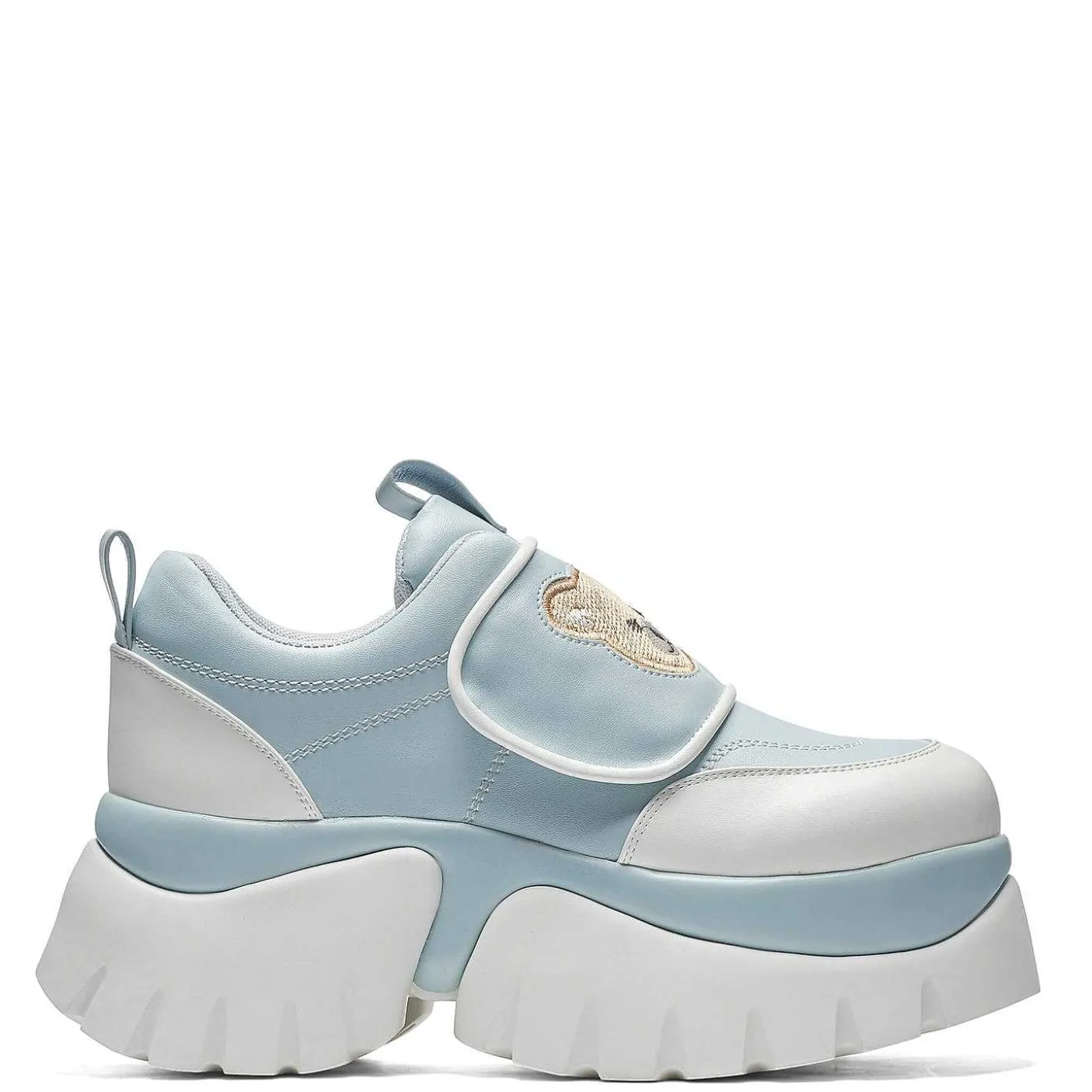 Damskie KOI footwear Grube Tenisówki^Niebieskie Buty Sportowe Na Platformie Vilun Teddy Sura