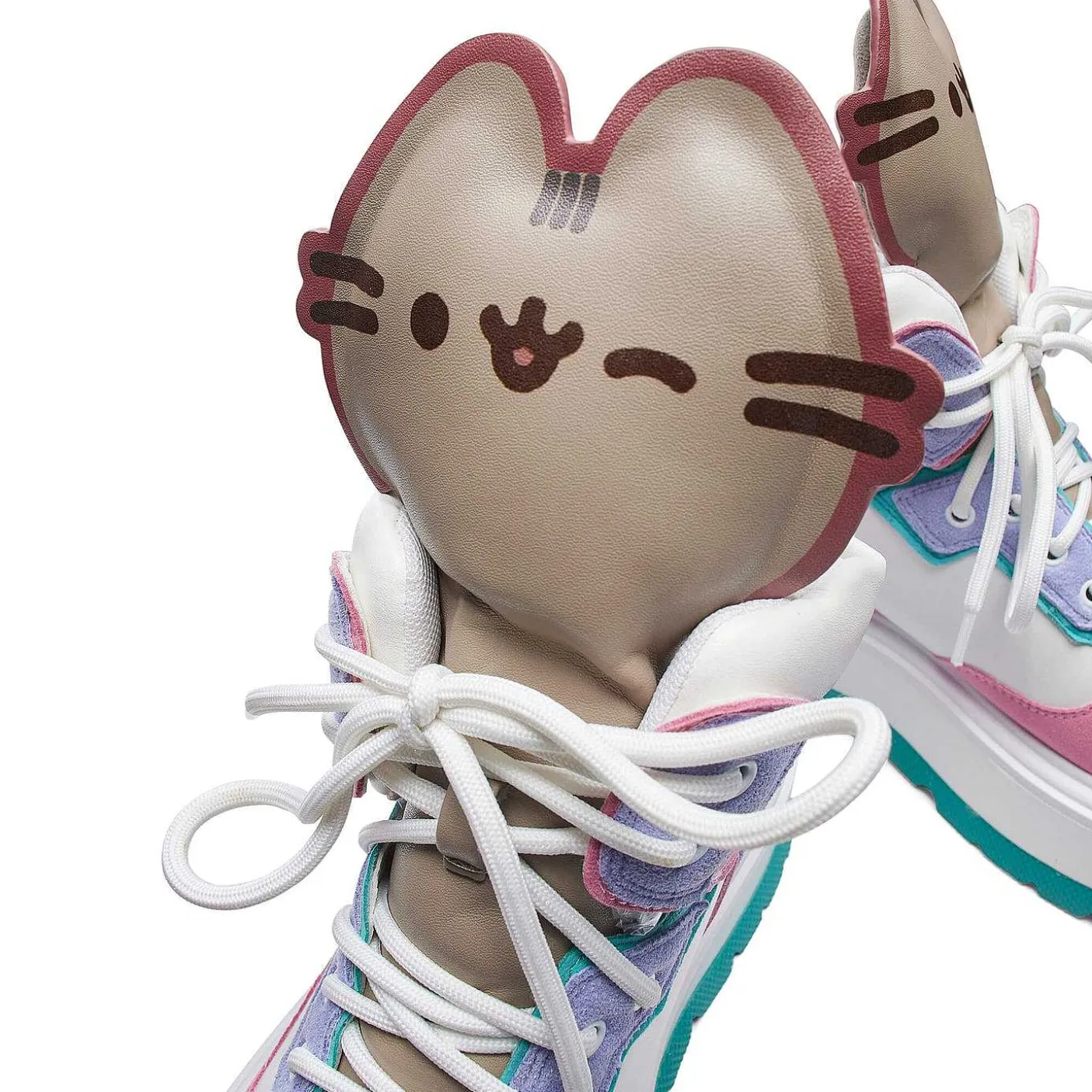 pastelowe_buty_na_platformie_pusheen_cuddles_5.webp Damskie KOI footwear Buty Do Kostki^Pastelowe Buty Na Platformie Pusheen Cuddles