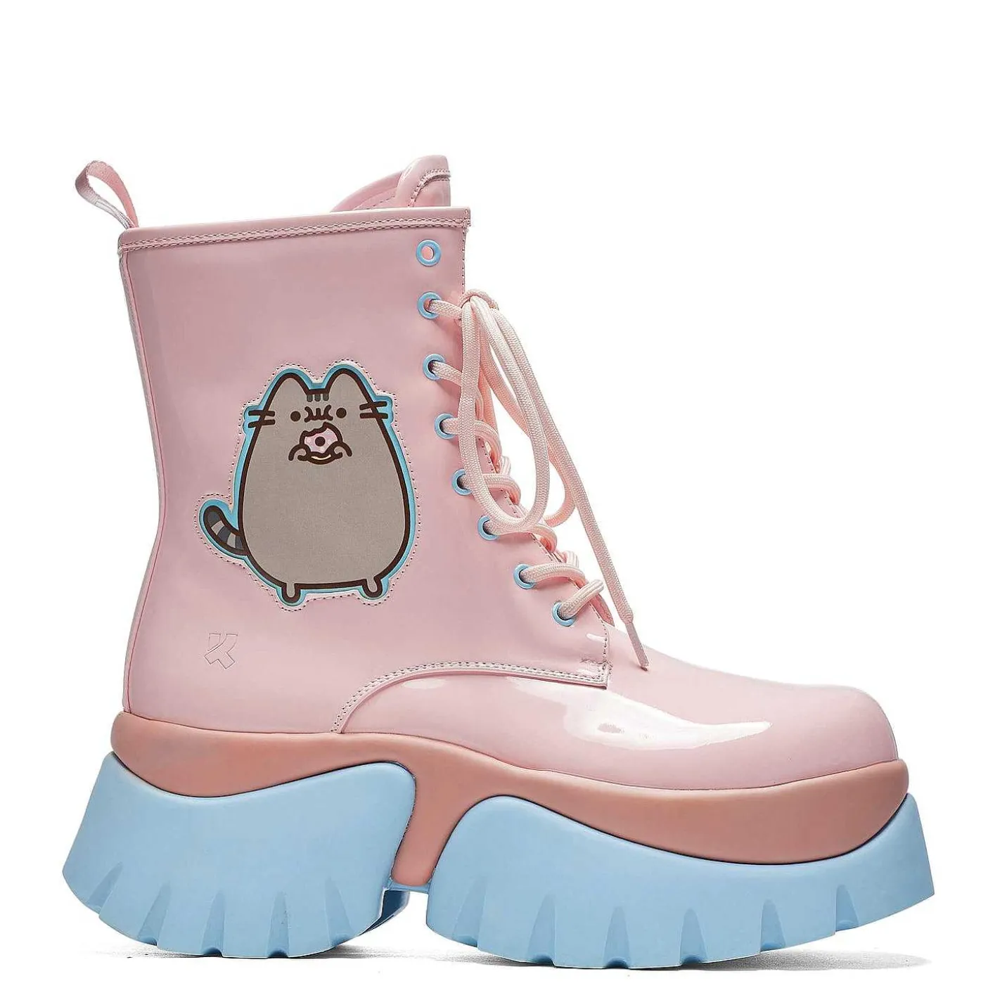 pastelowe_lakierowane_buty_pusheen_donuts_2.webp Damskie KOI footwear Grube Buty^Pastelowe Lakierowane Buty Pusheen Donuts