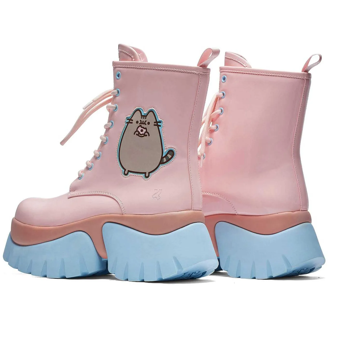 pastelowe_lakierowane_buty_pusheen_donuts_8.webp Damskie KOI footwear Grube Buty^Pastelowe Lakierowane Buty Pusheen Donuts