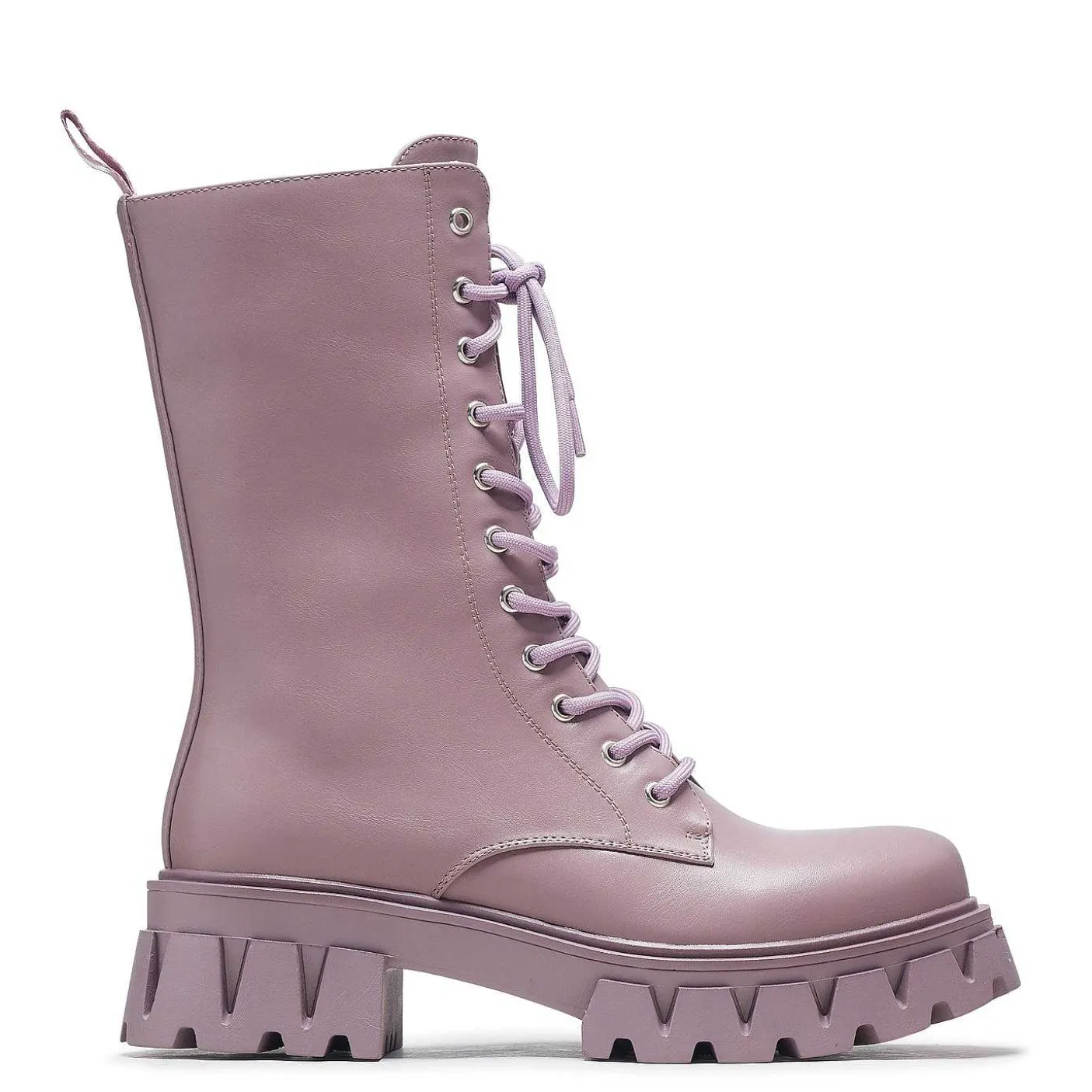 Damskie KOI footwear Buty Na Lydke^Wysokie Sznurowane Botki Siren - Berry