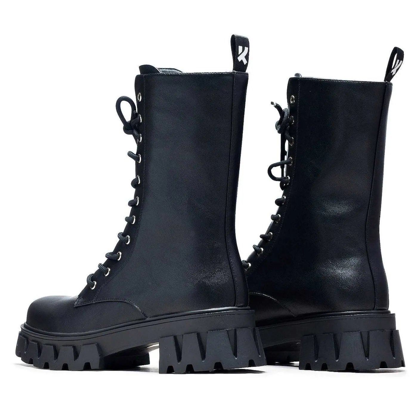 wysokie_sznurowane_buty_mskie_siren__czarne_2.webp Damskie KOI footwear Buty Na Lydke^Wysokie Sznurowane Buty Męskie Siren - Czarne